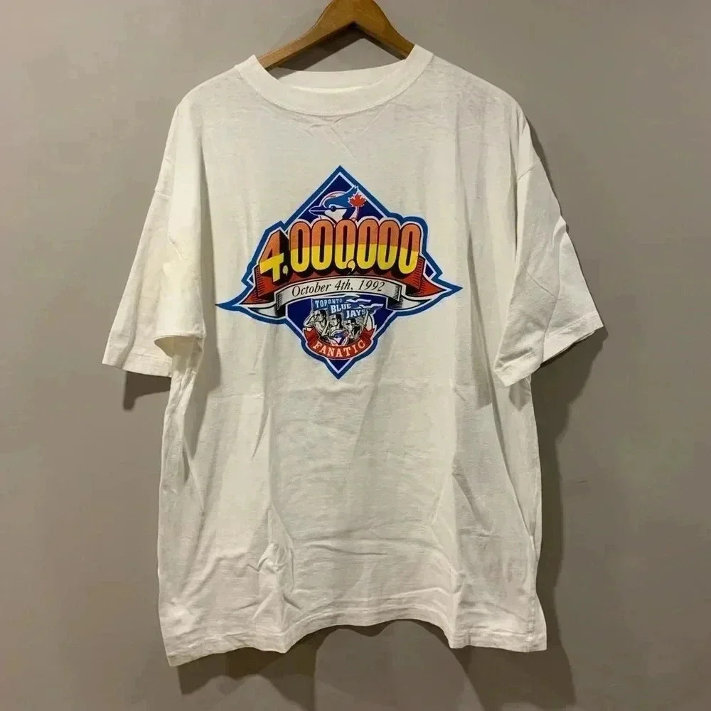92’ Toronto Blue Jays MLB  Record Fans Single Stitch T-Shirt